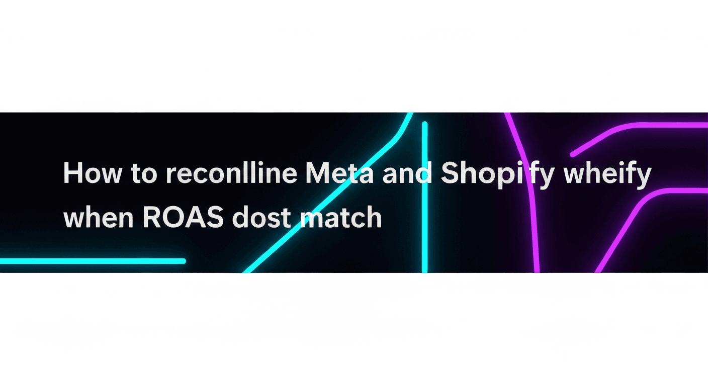 Featured image for: How to reconcile Meta and Shopify when ROAS does not match