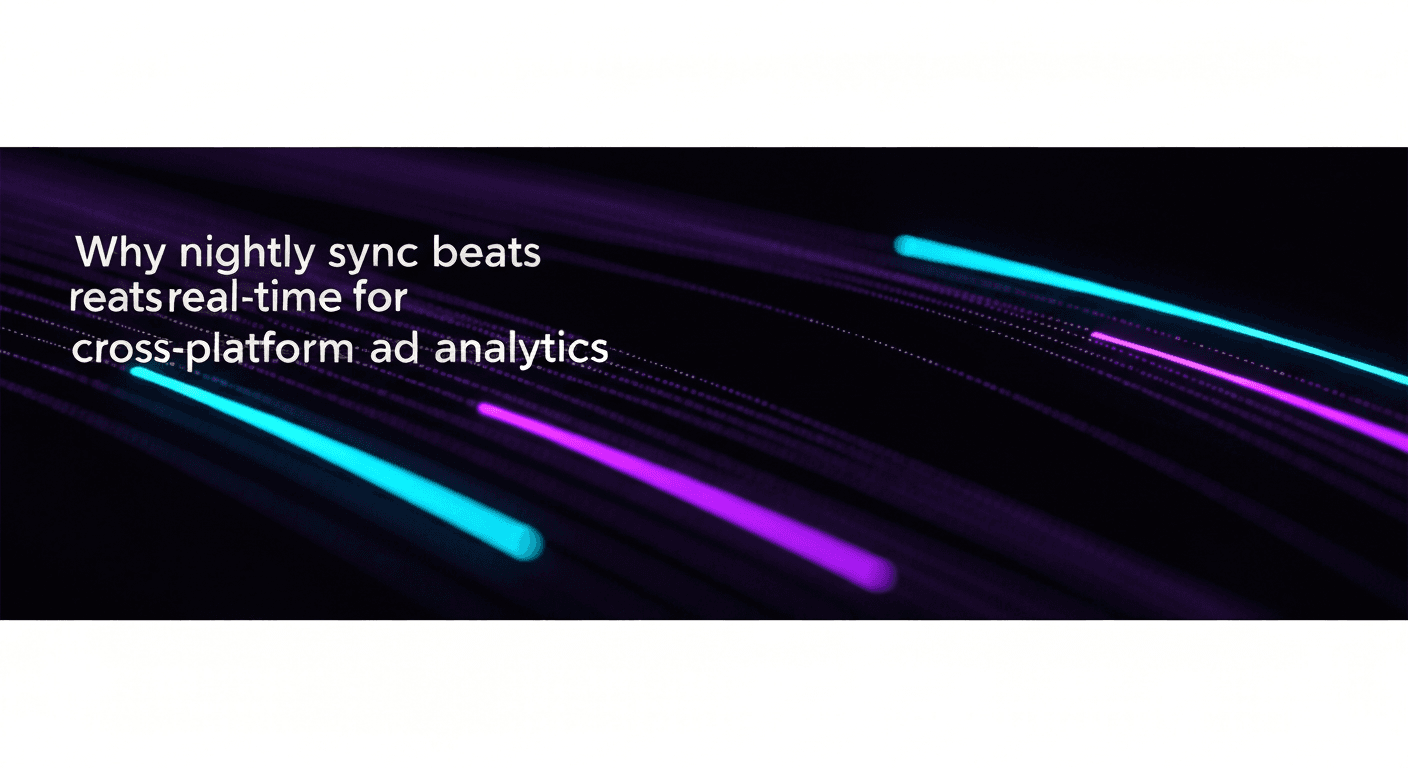 Featured image for: Why nightly sync beats real-time for cross-platform ad analytics